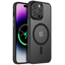 TPU+PC чехол Metal Buttons with MagSafe Colorful для Apple iPhone 12 Pro Max (6.7") (Черный)