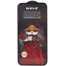 Захисне 2.5D скло Weva AirBag (тех.пак) для Apple iPhone 12 Pro Max (6.7") (Чорний)