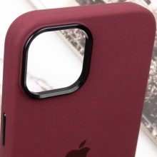 Чохол Silicone Case Metal Buttons (AA) для Apple iPhone 12 Pro Max (6.7") – Бордовий