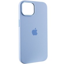 Чехол Silicone Case Metal Buttons (AA) для Apple iPhone 12 Pro Max (6.7") (Голубой)