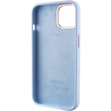 Чохол Silicone Case Metal Buttons (AA) для Apple iPhone 12 Pro Max (6.7") – Блакитний