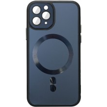 Чехол TPU+Glass Sapphire Midnight with MagSafe для Apple iPhone 12 Pro Max (6.7") (Черный)