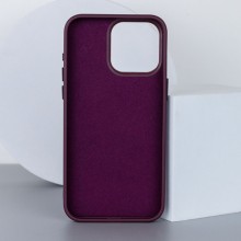 Шкіряний чохол Bonbon Leather Metal Style with MagSafe для Apple iPhone 12 Pro Max (6.7") – Бордовий