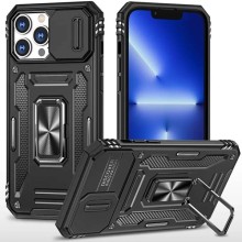 Ударопрочный чехол Camshield Army Ring для Apple iPhone 12 Pro Max (6.7") (Черный)