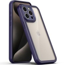 TPU чехол Transparent + Colour 1,5mm для Apple iPhone 12 Pro Max (6.7") (Purple)