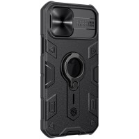 TPU+PC чехол Nillkin CamShield Armor (шторка на камеру) для Apple iPhone 12 Pro Max (6.7") – Черный