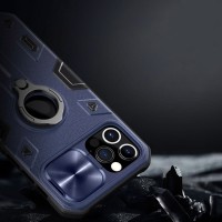 TPU+PC чехол Nillkin CamShield Armor (шторка на камеру) для Apple iPhone 12 Pro Max (6.7") – Синий