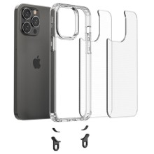 Чехол TPU Transparent with Straps для Apple iPhone 12 Pro Max (6.7") – Grey