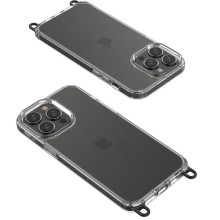 Чехол TPU Transparent with Straps для Apple iPhone 12 Pro Max (6.7") – Grey