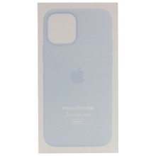 Чехол Silicone case (AAA) full with Magsafe and Animation для Apple iPhone 12 Pro Max (6.7") – Голубой