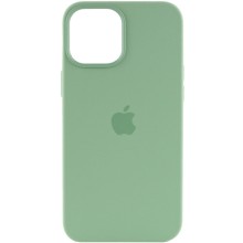 Чехол Silicone case (AAA) full with Magsafe and Animation для Apple iPhone 12 Pro Max (6.7") – Зеленый