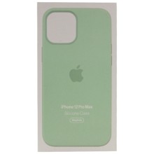 Чехол Silicone case (AAA) full with Magsafe and Animation для Apple iPhone 12 Pro Max (6.7") – Зеленый