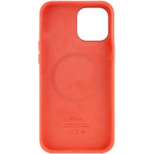 Чехол Silicone case (AAA) full with Magsafe and Animation для Apple iPhone 12 Pro Max (6.7") – Оранжевый