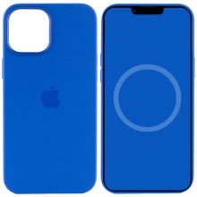 Чехол Silicone case (AAA) full with Magsafe and Animation для Apple iPhone 12 Pro Max (6.7") – Синий