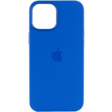 Чехол Silicone case (AAA) full with Magsafe and Animation для Apple iPhone 12 Pro Max (6.7") – Синий