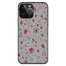 TPU+PC чехол Chrismas Color Buttons для Apple iPhone 12 Pro Max (Черный)