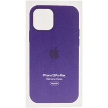 Чехол Silicone case (AAA) full with Magsafe and Animation для Apple iPhone 12 Pro Max (6.7") – Фиолетовый