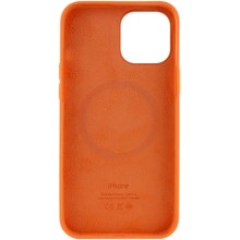 Чехол Silicone case (AAA) full with Magsafe and Animation для Apple iPhone 12 Pro Max (6.7") – Оранжевый