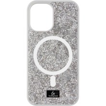 TPU чехол Bling World Rock Diamond with MagSafe для Apple iPhone 12 Pro Max (6.7") – Серебряный