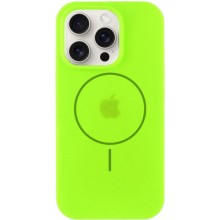 Чехол Silicone Case Full Protective (AA) NO LOGO with MagSafe для Apple iPhone 12 Pro Max (6.7") – Салатовый