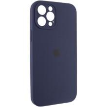 Чохол Silicone Case Full Camera Protective (AA) для Apple iPhone 12 Pro Max (6.7") – Темно-синій