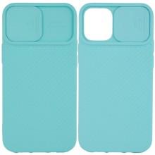 Чохол Camshield Square TPU зі шторкою для камери для Apple iPhone 12 Pro Max (6.7") (Бірюзовий)