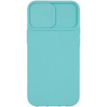 Чехол Camshield Square TPU со шторкой для камеры для Apple iPhone 12 Pro Max (6.7") – Бирюзовый