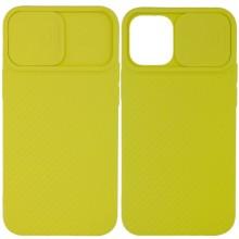 Чохол Camshield Square TPU зі шторкою для камери для Apple iPhone 12 Pro Max (6.7") (Жовтий)