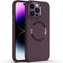 TPU чехол Bonbon Metal Style with MagSafe для Apple iPhone 12 Pro Max (6.7") – Бордовый