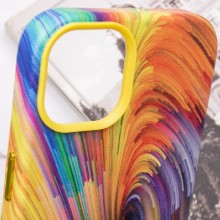Кожаный чехол Colour Splash with MagSafe для Apple iPhone 12 Pro Max (6.7") – Оранжевый
