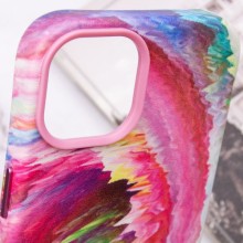 Кожаный чехол Colour Splash with MagSafe для Apple iPhone 12 Pro Max (6.7") – Розовый