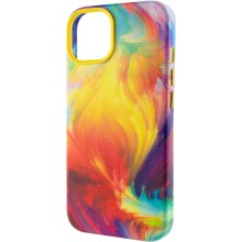Кожаный чехол Colour Splash with MagSafe для Apple iPhone 12 Pro Max (6.7") – Желтый