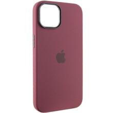 Чехол Silicone Case Metal Buttons (AA) для Apple iPhone 12 Pro Max (6.7") – Бордовый