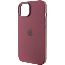 Чехол Silicone Case Metal Buttons (AA) для Apple iPhone 12 Pro Max (6.7") – Бордовый