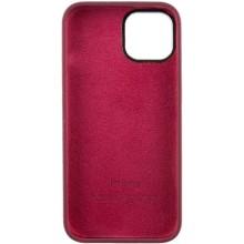 Чехол Silicone Case Metal Buttons (AA) для Apple iPhone 12 Pro Max (6.7") – Бордовый