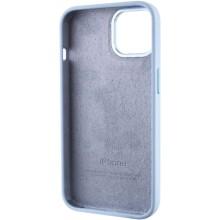 Чехол Silicone Case Metal Buttons (AA) для Apple iPhone 12 Pro Max (6.7") – Голубой