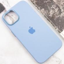 Чехол Silicone Case Metal Buttons (AA) для Apple iPhone 12 Pro Max (6.7") – Голубой