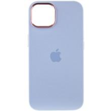 Чехол Silicone Case Metal Buttons (AA) для Apple iPhone 12 Pro Max (6.7") – Голубой
