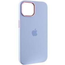 Чехол Silicone Case Metal Buttons (AA) для Apple iPhone 12 Pro Max (6.7") – Голубой