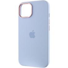 Чехол Silicone Case Metal Buttons (AA) для Apple iPhone 12 Pro Max (6.7") – Голубой