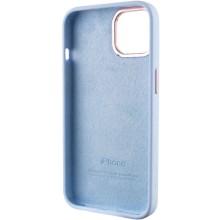 Чехол Silicone Case Metal Buttons (AA) для Apple iPhone 12 Pro Max (6.7") – Голубой