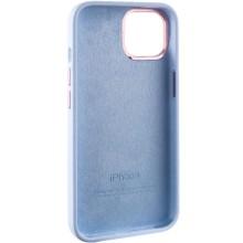 Чехол Silicone Case Metal Buttons (AA) для Apple iPhone 12 Pro Max (6.7") – Голубой
