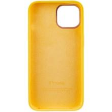 Чехол Silicone Case Metal Buttons (AA) для Apple iPhone 12 Pro Max (6.7") – Желтый