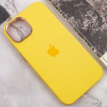 Чехол Silicone Case Metal Buttons (AA) для Apple iPhone 12 Pro Max (6.7") – Желтый