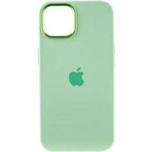 Чехол Silicone Case Metal Buttons (AA) для Apple iPhone 12 Pro Max (6.7") – Зеленый