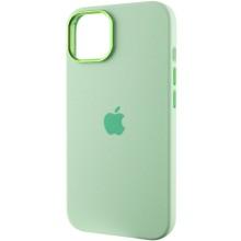 Чехол Silicone Case Metal Buttons (AA) для Apple iPhone 12 Pro Max (6.7") – Зеленый