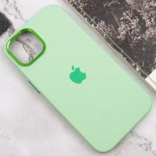 Чехол Silicone Case Metal Buttons (AA) для Apple iPhone 12 Pro Max (6.7") – Зеленый