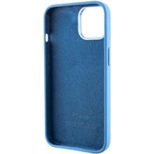 Чехол Silicone Case Metal Buttons (AA) для Apple iPhone 12 Pro Max (6.7") – Синий