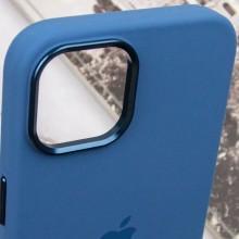 Чехол Silicone Case Metal Buttons (AA) для Apple iPhone 12 Pro Max (6.7") – Синий