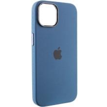 Чехол Silicone Case Metal Buttons (AA) для Apple iPhone 12 Pro Max (6.7") – Синий